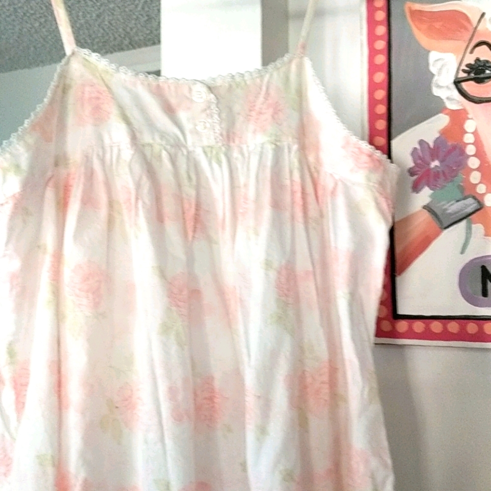 Vintage Floral Long Summer Nightgown